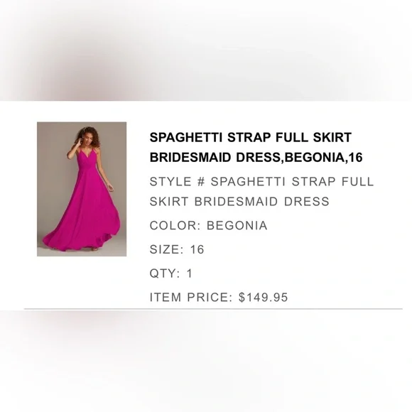 David's Bridal | Dresses | Davids Bridal Begonia Bridesmaid Dress | Poshmark